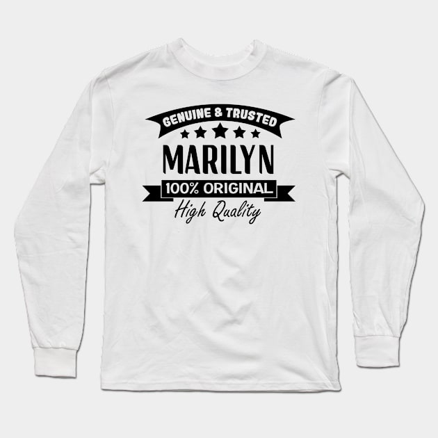 Cute Gifts for Marilyn Funny Named Definition Long Sleeve T-Shirt by TheOptimizedCreative